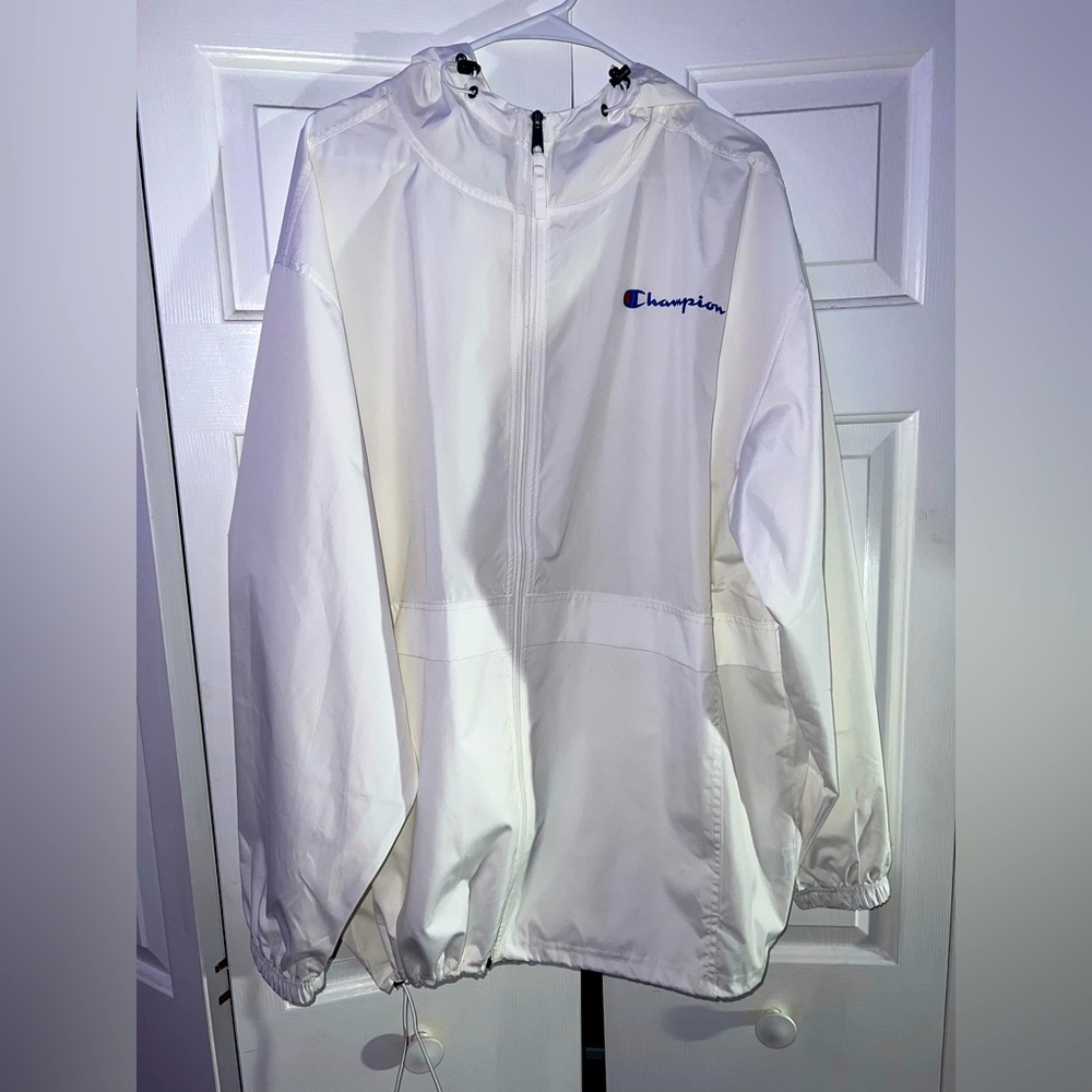 Champion Men's Full Zip Jacket, White - XXL
